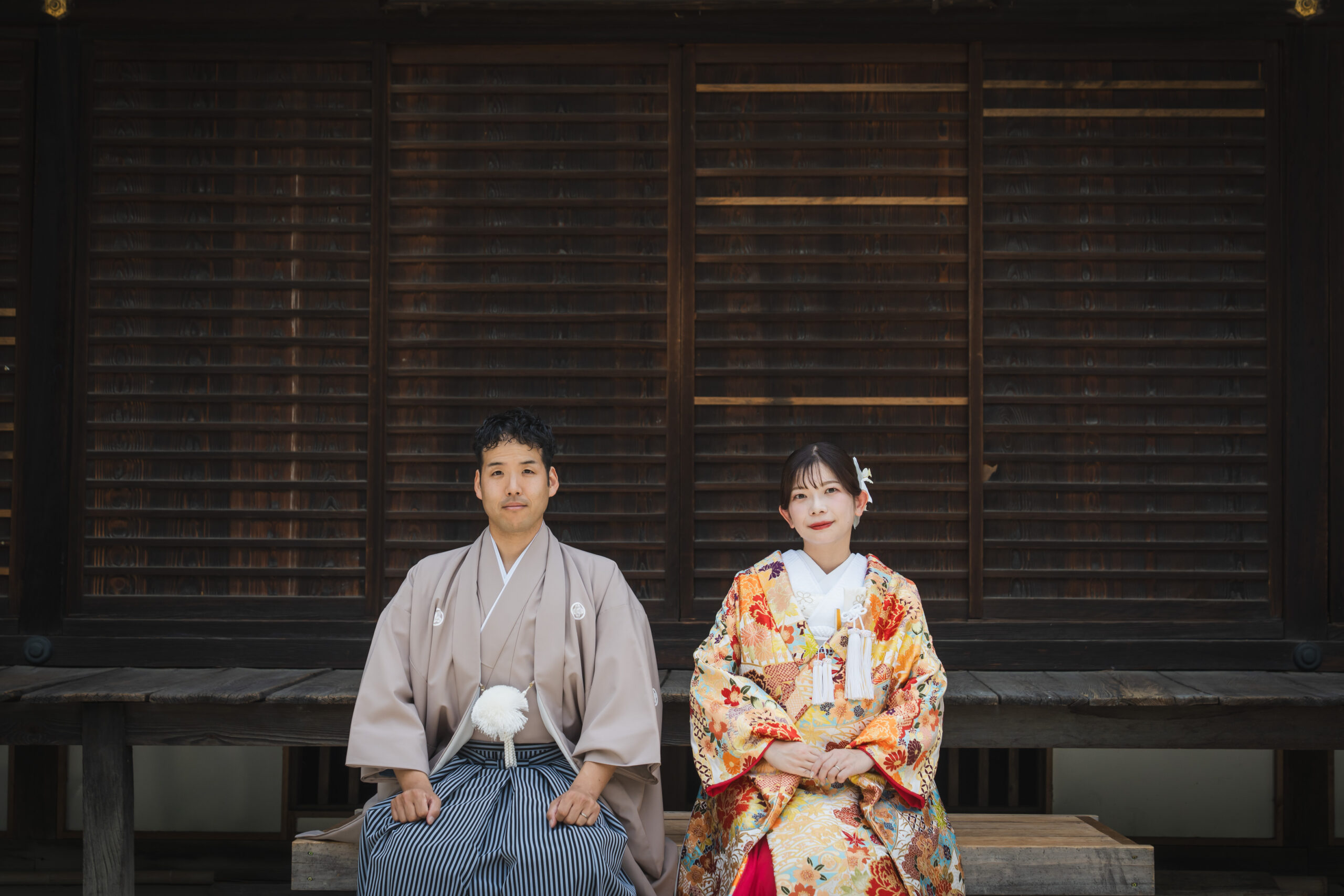 京都 今宮神社での和装前撮り 白無垢姿の新婦