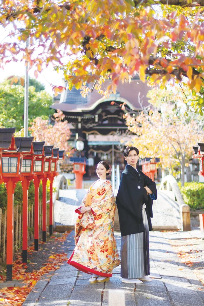 六孫王神社_フォトウェディング_紅葉